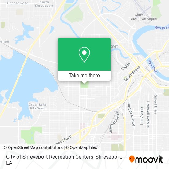 City of Shreveport Recreation Centers map