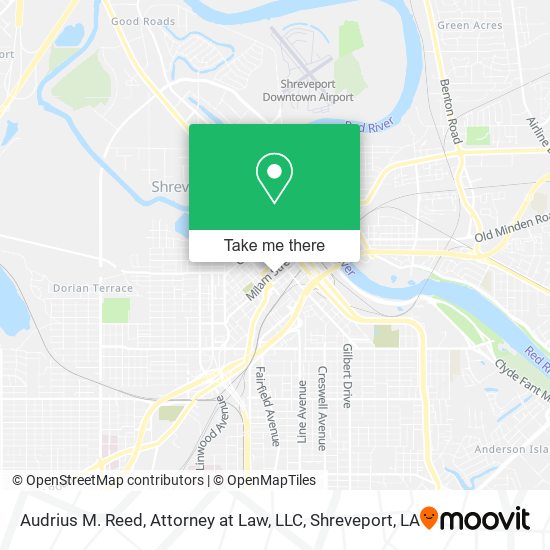 Mapa de Audrius M. Reed, Attorney at Law, LLC