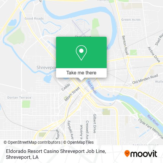 Mapa de Eldorado Resort Casino Shreveport Job Line
