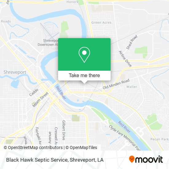 Black Hawk Septic Service map