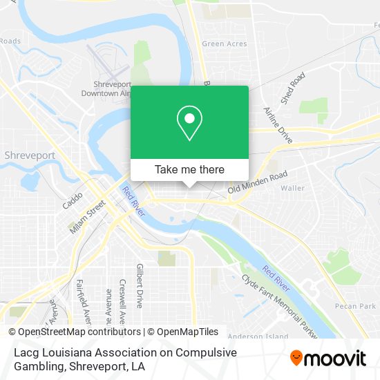 Lacg Louisiana Association on Compulsive Gambling map