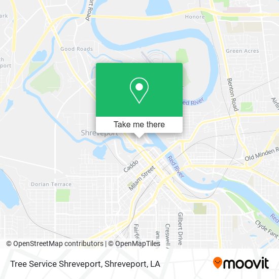 Tree Service Shreveport map