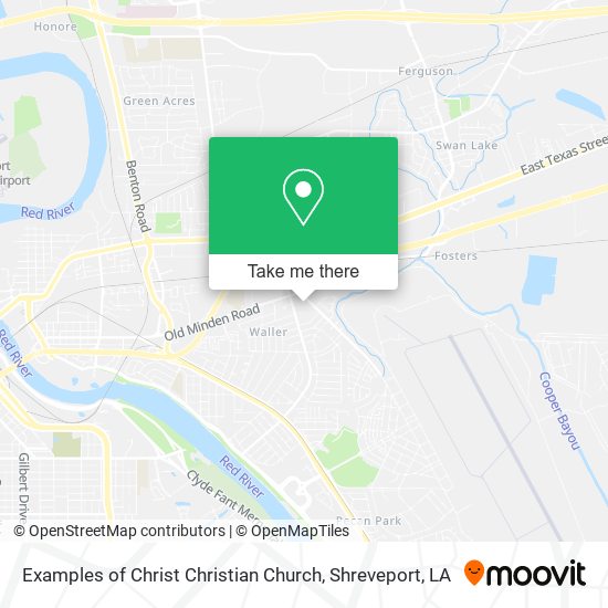 Examples of Christ Christian Church map