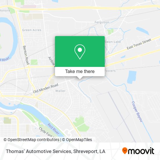 Thomas' Automotive Services map