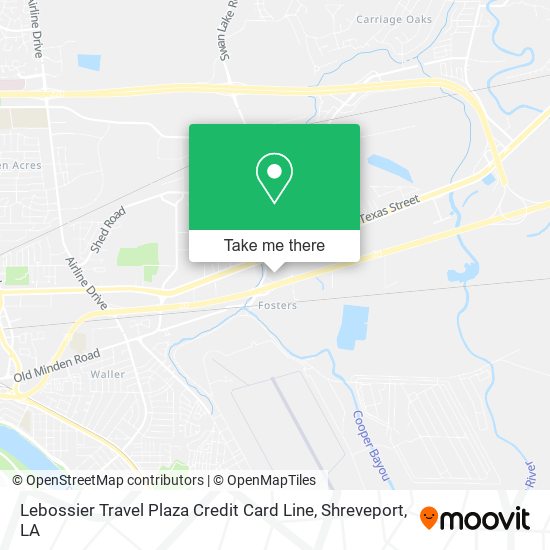 Lebossier Travel Plaza Credit Card Line map