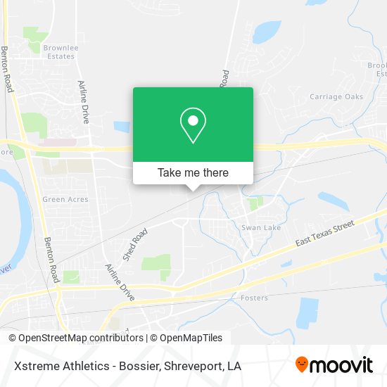 Mapa de Xstreme Athletics - Bossier