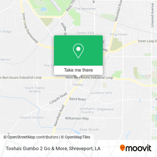 Tosha's Gumbo 2 Go & More map