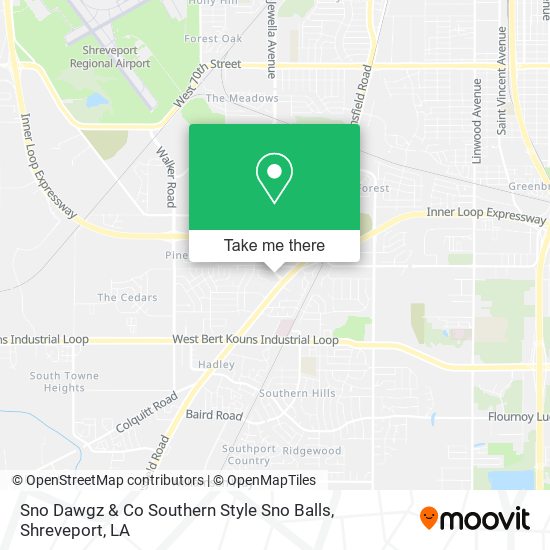 Mapa de Sno Dawgz & Co Southern Style Sno Balls