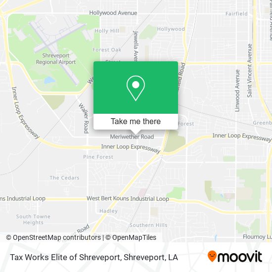 Mapa de Tax Works Elite of Shreveport