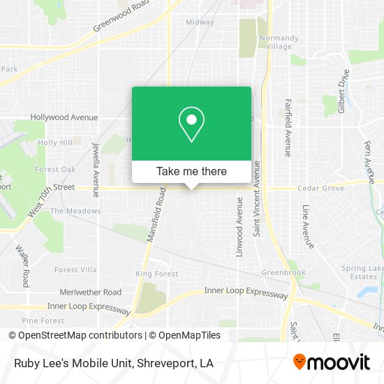 Ruby Lee's Mobile Unit map