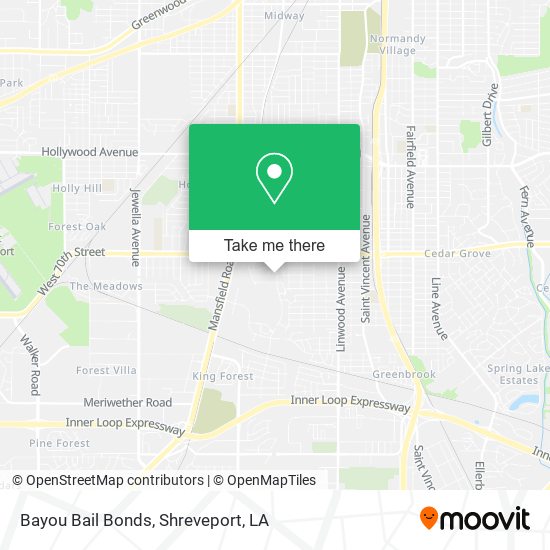 Bayou Bail Bonds map
