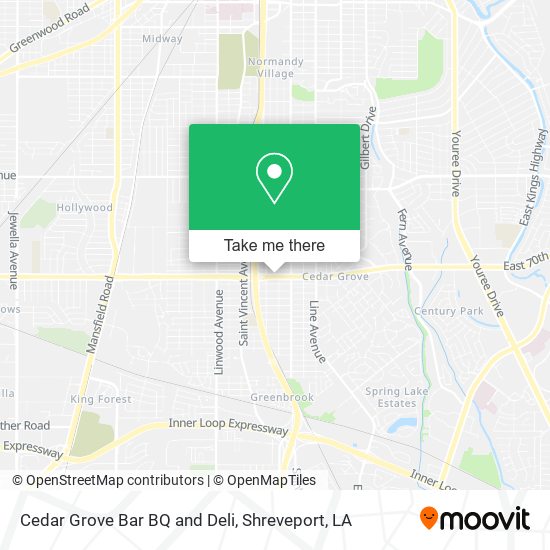 Cedar Grove Bar BQ and Deli map