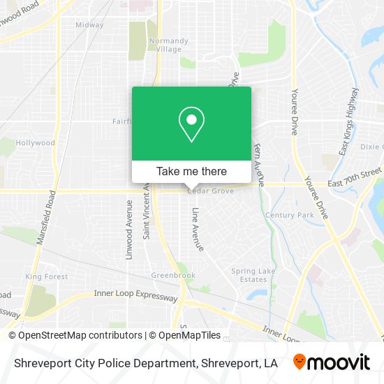 Mapa de Shreveport City Police Department