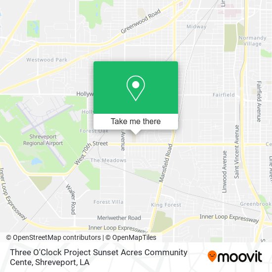 Three O'Clock Project Sunset Acres Community Cente map