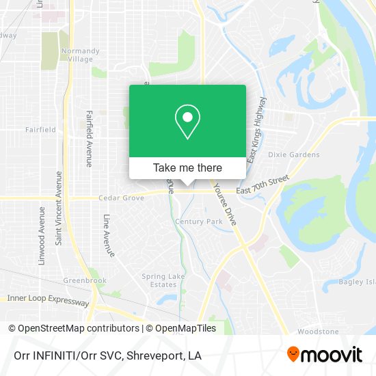 Orr INFINITI/Orr SVC map