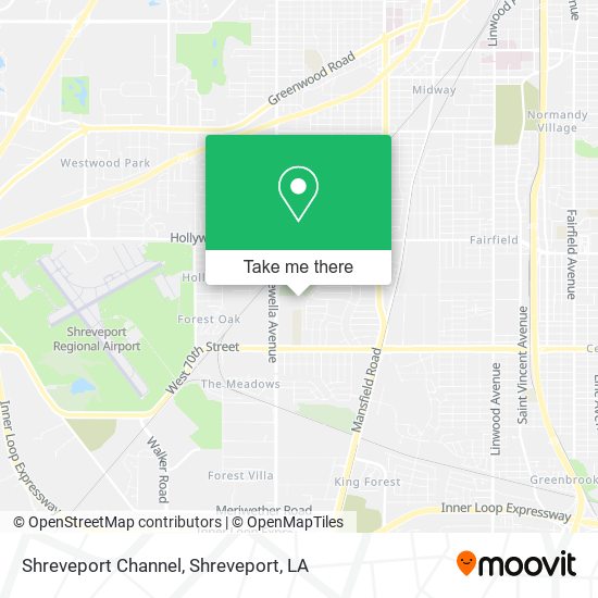 Mapa de Shreveport Channel