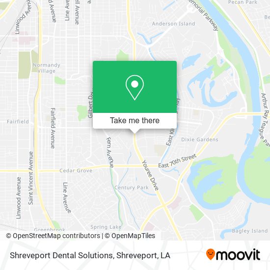 Mapa de Shreveport Dental Solutions