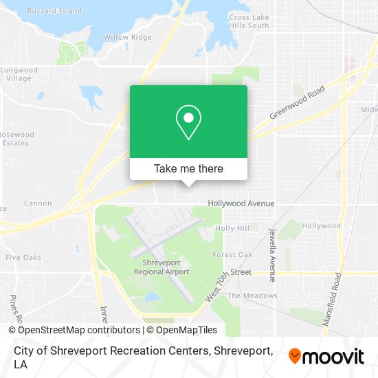 City of Shreveport Recreation Centers map