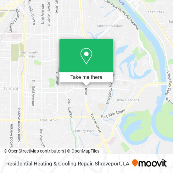 Residential Heating & Cooling Repair map
