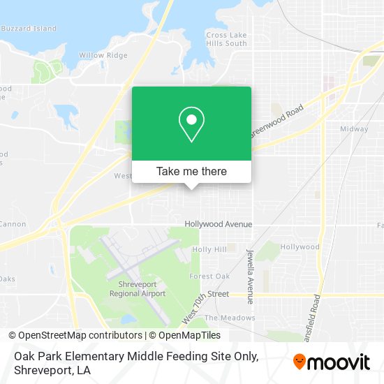 Oak Park Elementary Middle Feeding Site Only map