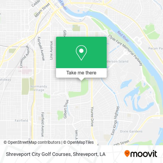 Shreveport City Golf Courses map