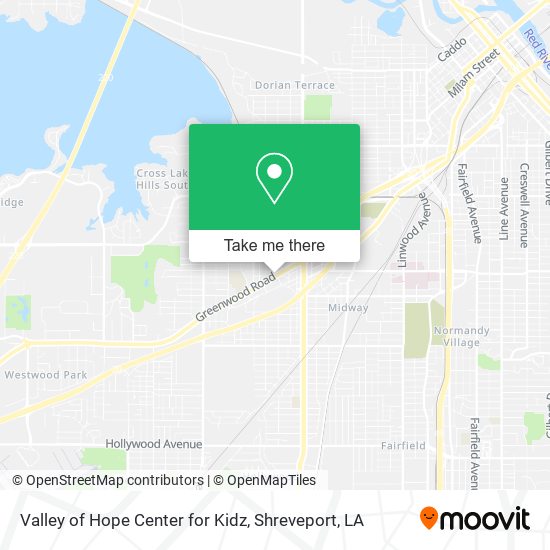 Valley of Hope Center for Kidz map