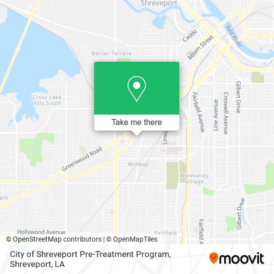 City of Shreveport Pre-Treatment Program map