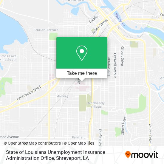 State of Louisiana Unemployment Insurance Administration Office map