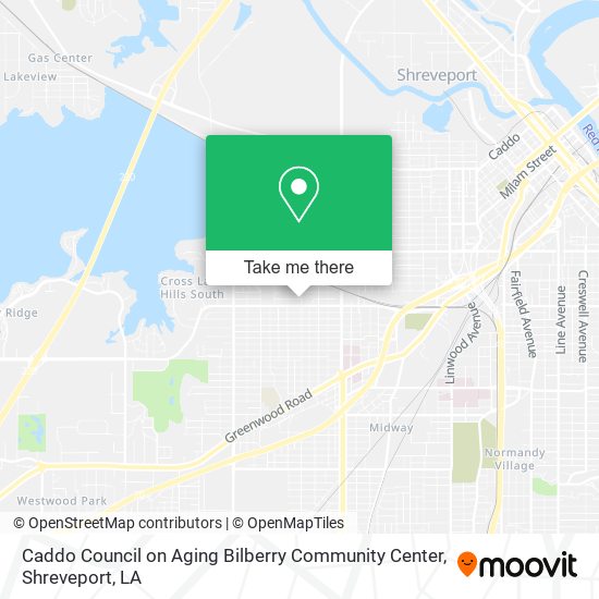 Caddo Council on Aging Bilberry Community Center map