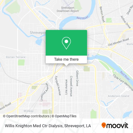 Willis Knighton Med Ctr Dialysis map