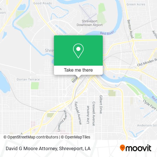 David G Moore Attorney map