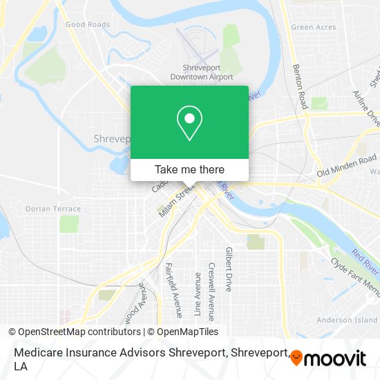 Mapa de Medicare Insurance Advisors Shreveport
