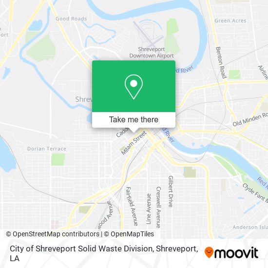 City of Shreveport Solid Waste Division map