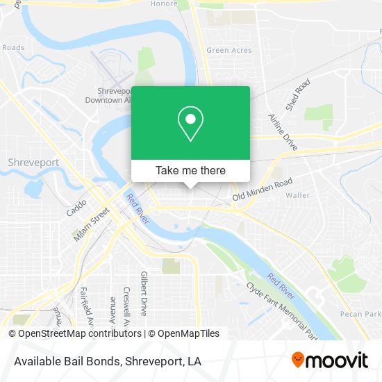 Available Bail Bonds map