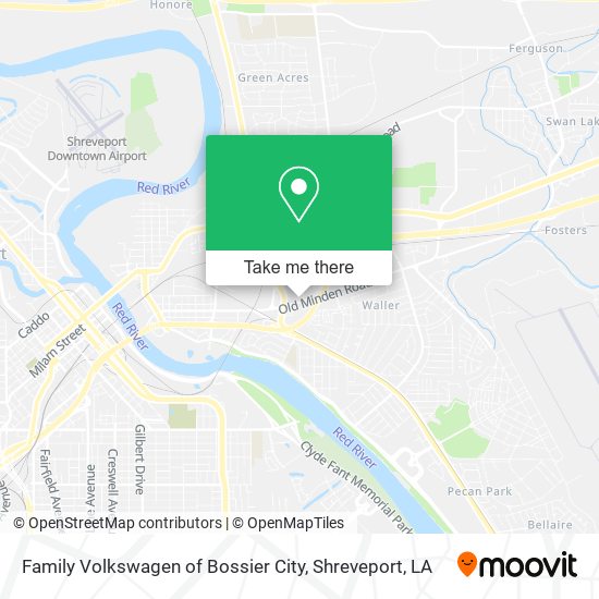 Mapa de Family Volkswagen of Bossier City