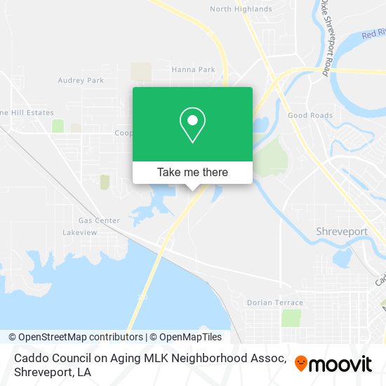Caddo Council on Aging MLK Neighborhood Assoc map