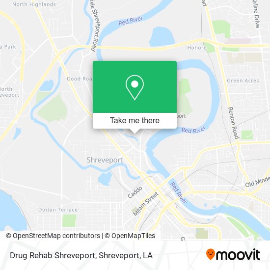 Mapa de Drug Rehab Shreveport