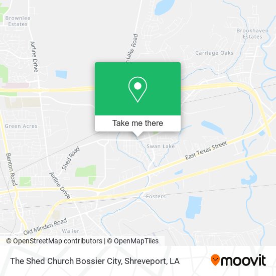 The Shed Church Bossier City map