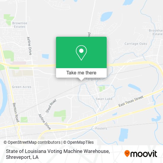 Mapa de State of Louisiana Voting Machine Warehouse