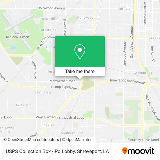 USPS Collection Box - Po Lobby map