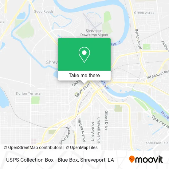 USPS Collection Box - Blue Box map