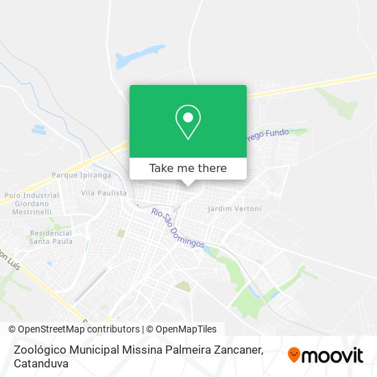 Zoológico Municipal Missina Palmeira Zancaner map