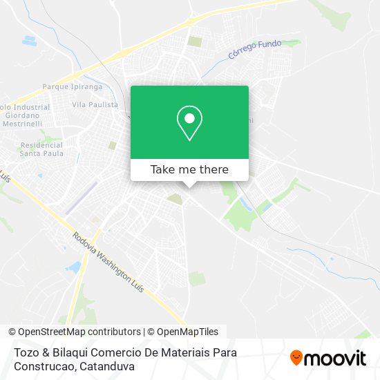 Tozo & Bilaqui Comercio De Materiais Para Construcao map