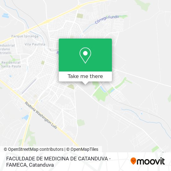 FACULDADE DE MEDICINA DE CATANDUVA - FAMECA map