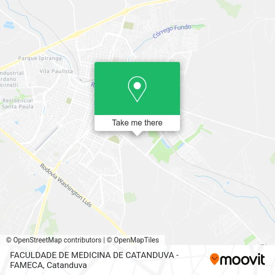 FACULDADE DE MEDICINA DE CATANDUVA - FAMECA map