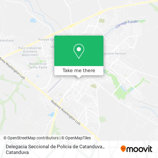 Mapa Delegacia Seccional de Polícia de Catanduva.