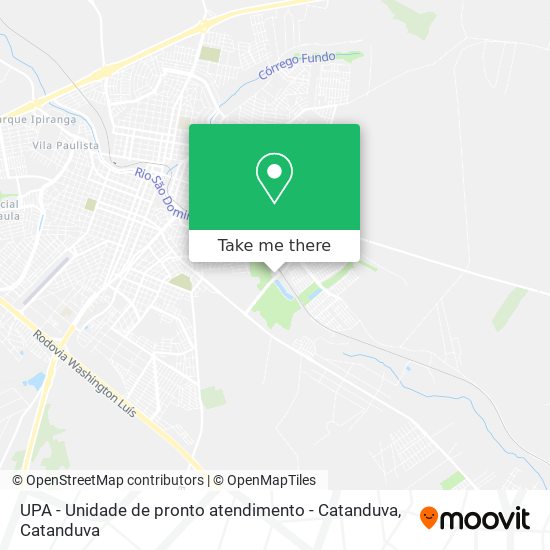 Mapa UPA - Unidade de pronto atendimento - Catanduva