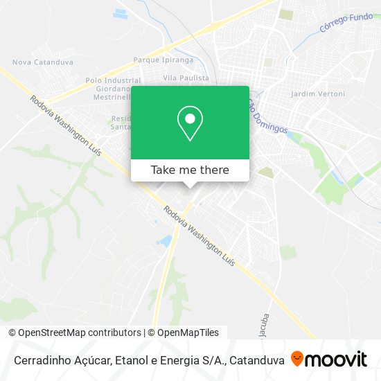 Cerradinho Açúcar, Etanol e Energia S / A. map