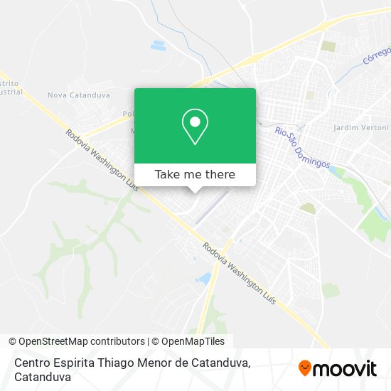 Mapa Centro Espirita Thiago Menor de Catanduva