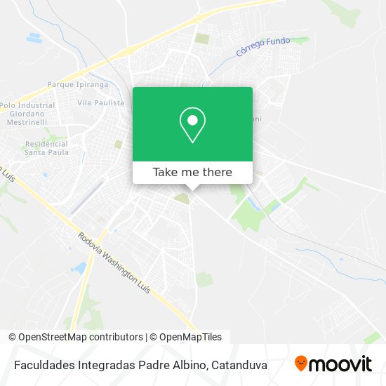 Faculdades Integradas Padre Albino map